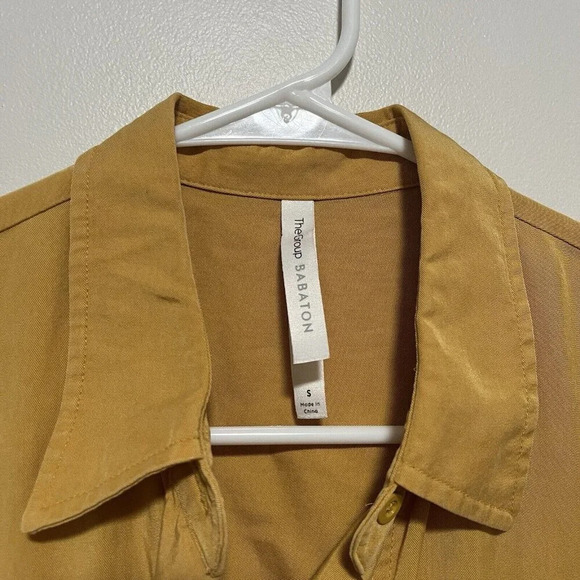 The‎ Group by Babaton Yellow Button Front Akner Midi Shirt Dress Small - Picture 5 of 11